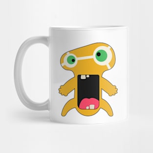 Cartoon yellow monster Mug